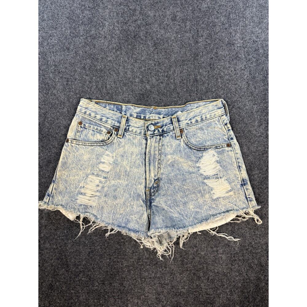 Levis 550 Shorts Women’s size 30 Acid Wash Cut Distressed Relaxed Fit